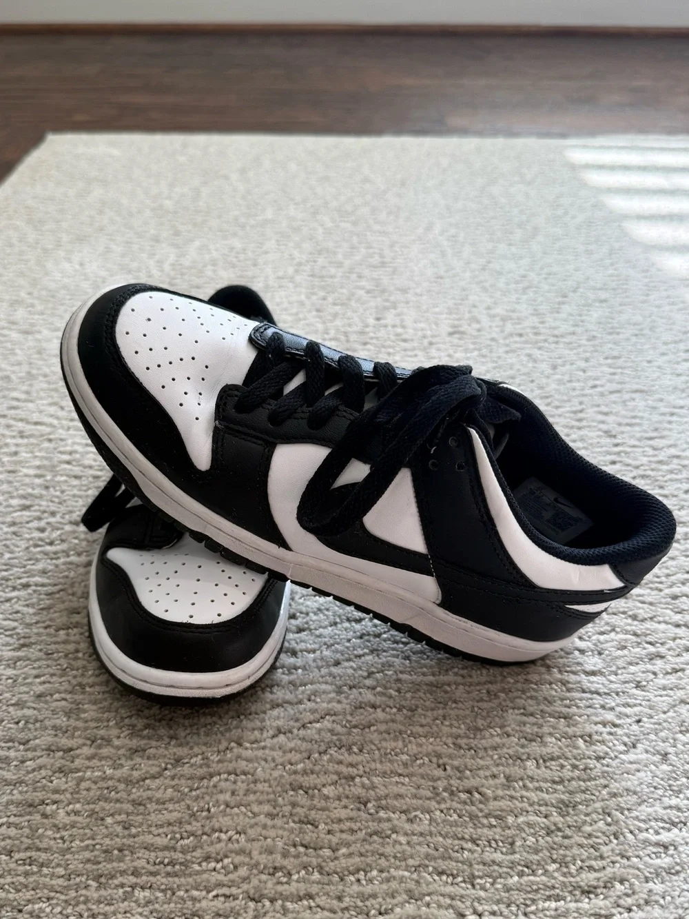 Nike Dunk Low Panda GS Black White Youth 6Y Worn Twice